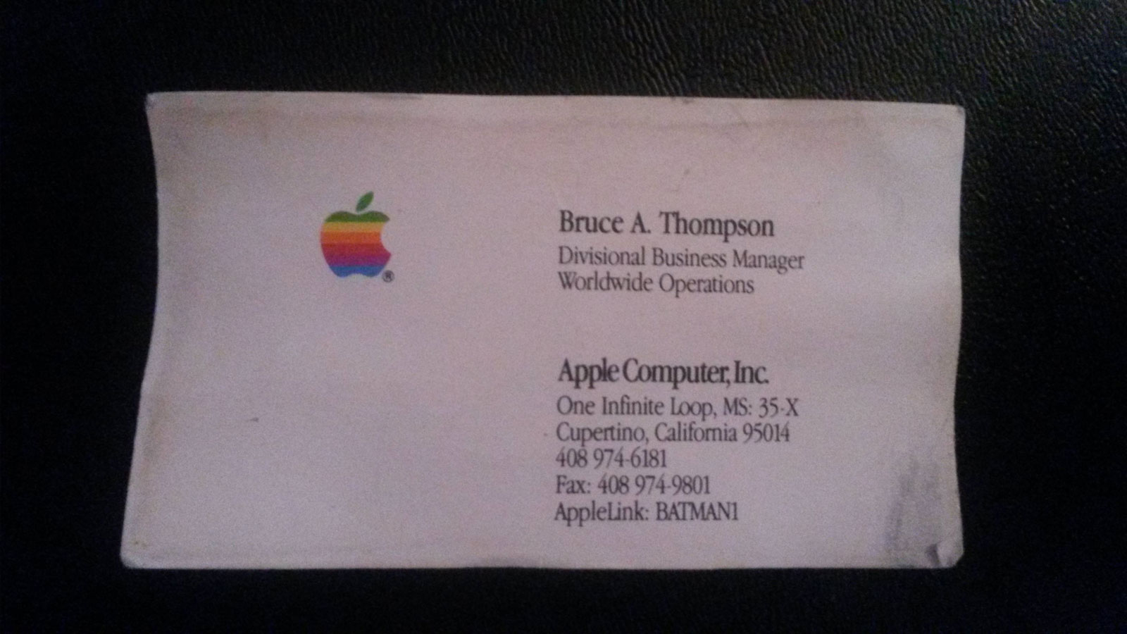 کارت ویزیت قدیمی اپل